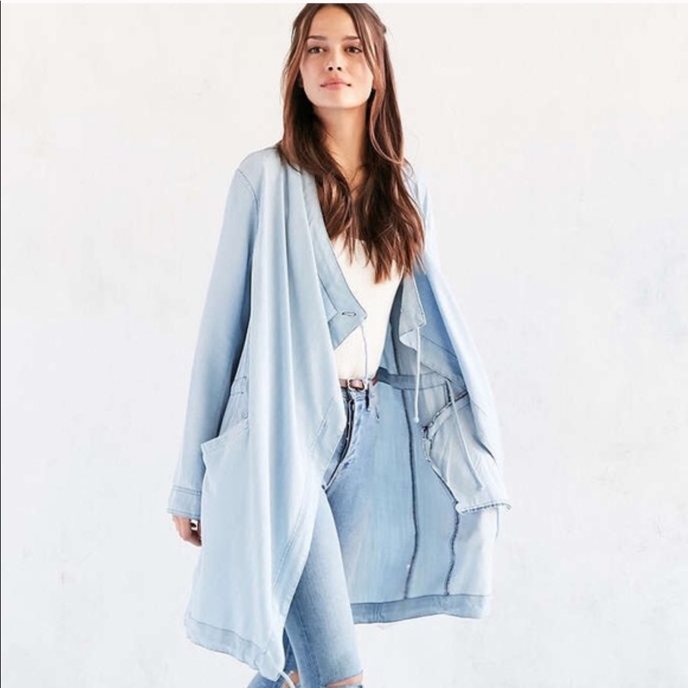 SILENCE & NOISE Chambray Parka Cardigan